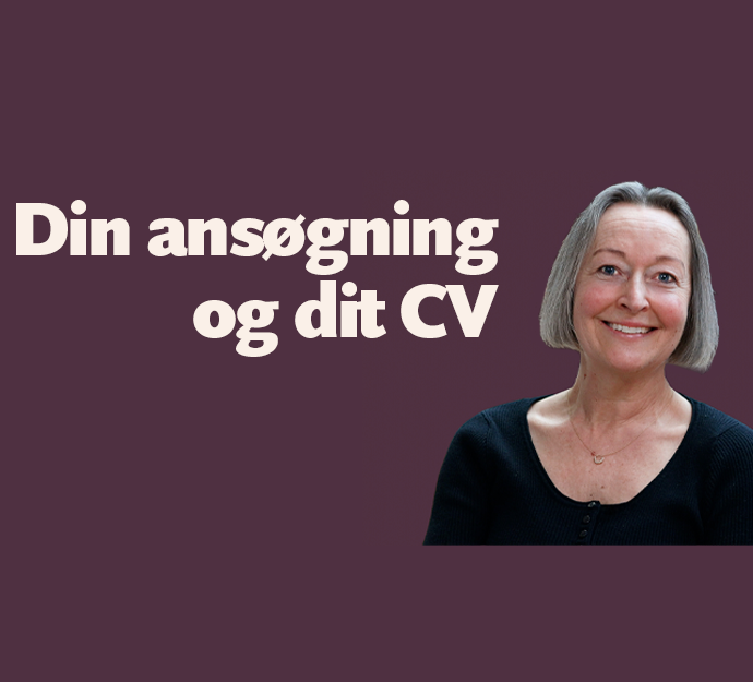 Overskrift for feltet under: Din ansøgning og dit CV