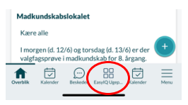 Nu vil ugeplanen være en fast del af bundmenuen i Aulas app.