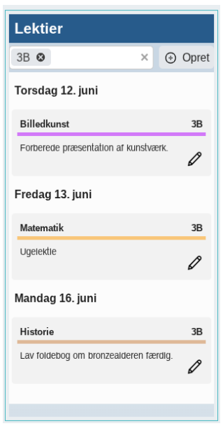Sådan ser Ugeplanen ud i Aula